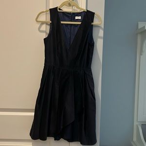 Blue velvet dress